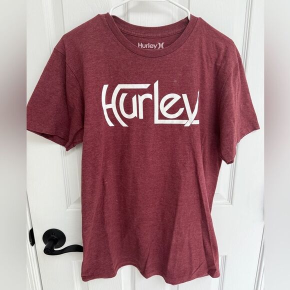 Hurley Maroon Men’s TShirt Size M Logo Heathered Premium Fit - Picture 1 of 4